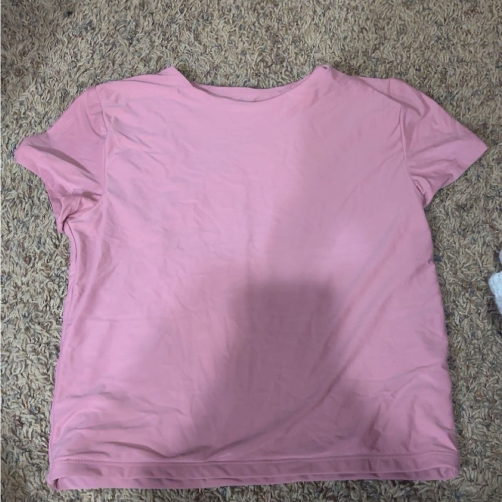 Target Pink Puff Sleeve Crop Top